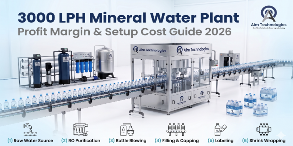 3000 LPH Mineral Water Plant: Cost, Profit Margin, and ROI India 2026